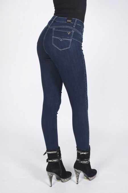 JEANS PITILLO TIRO ALTO REAL STUDS PIERNA - Imagen 2