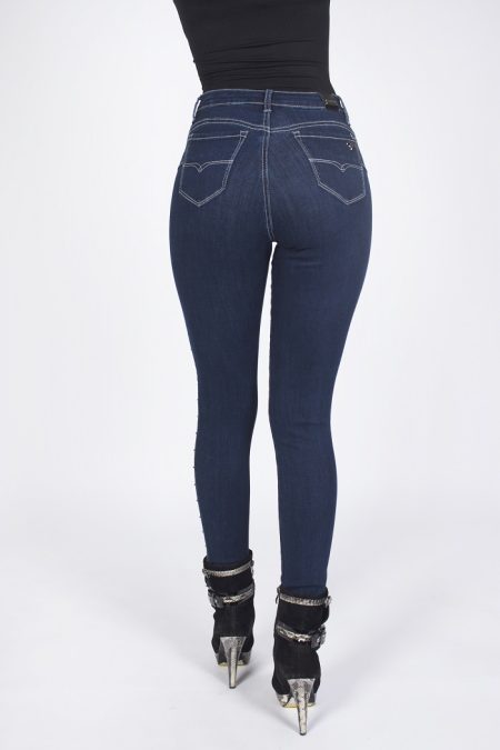 JEANS PITILLO TIRO ALTO REAL STUDS PIERNA - Imagen 3