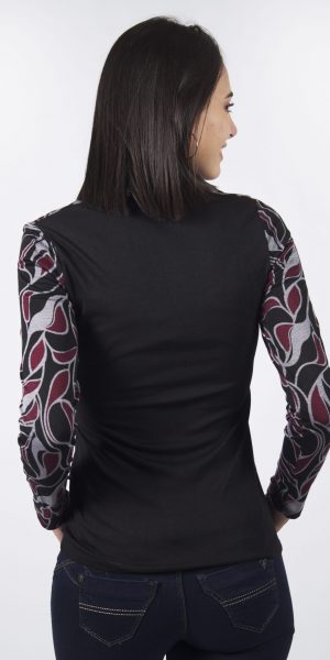 POLERA BOLERO burdeo