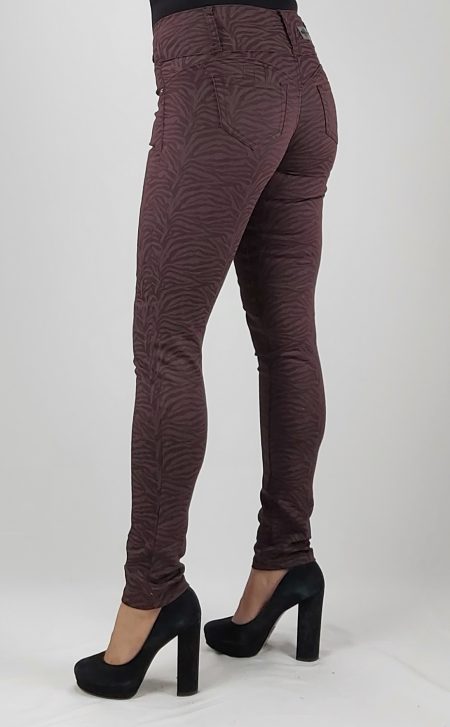 PANTALON GABARDINA ESTAMPADO PITILLO TIRO ALTO - Imagen 5