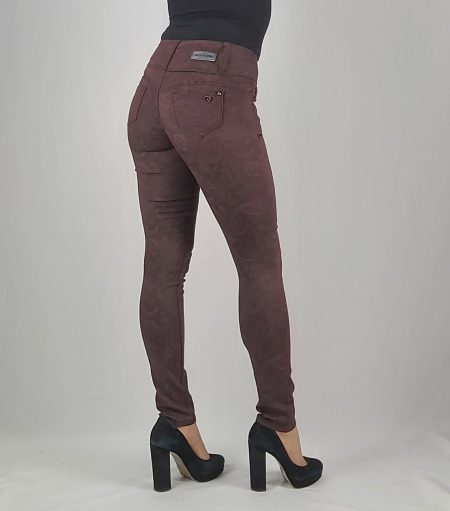 PANTALON GABARDINA ESTAMPADO PITILLO TIRO ALTO - Imagen 3