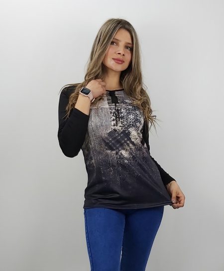 POLERA ESTAMPADA M/L