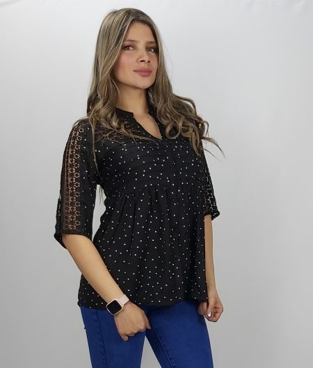 BLUSA LUNARES MANGA CROCHET - Imagen 10