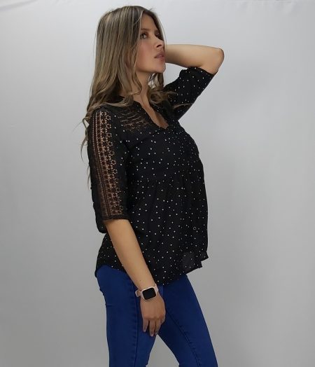 BLUSA LUNARES MANGA CROCHET - Imagen 8