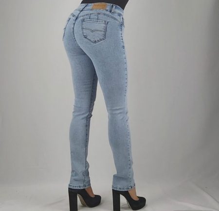 JEANS RECTO GRAVILLADO RECTO PUSH-UP - Imagen 3