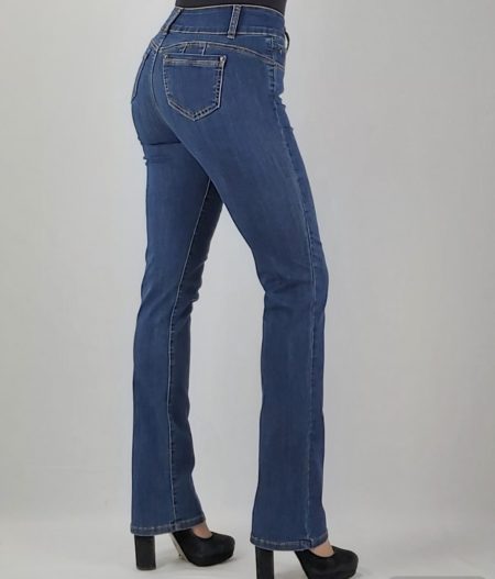 JEANS RECTO TIRO ALTO PUSH UP - Imagen 2