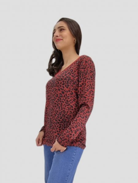 POLERA HACHI ESTAMPADA TERRACOTA - Imagen 4